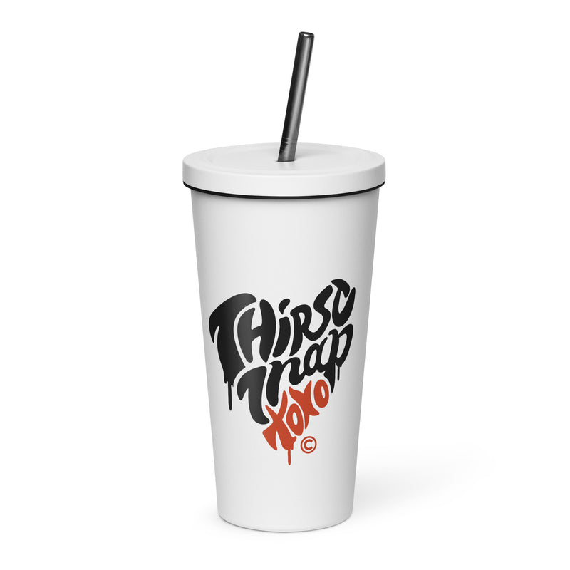 Thirst Trap xoxo Insulated tumbler with a straw